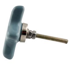 Solid Grey Star Ceramic Cabinet Knob