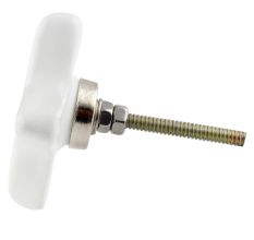 Solid White Star Ceramic Cabinet Knob
