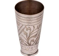 Intricately Carved Brass Lassi Glass Cup For Gifting