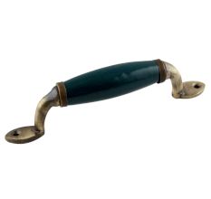 Forest Green Small Ceramic Antique Door Handles