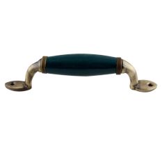 Forest Green Small Ceramic Antique Door Handles