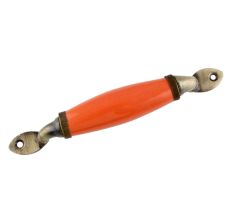Orange Small Ceramic Antique Door Handles