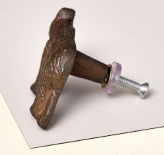 Antique Bear Iron Dresser Knob