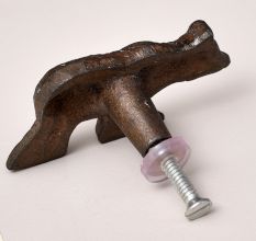 Antique Bear Iron Dresser Knob