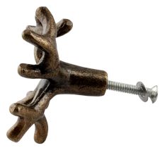 Antique Deer Horn Iron Dresser Knobs