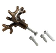 Antique Deer Horn Iron Dresser Knobs