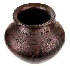 Handmade Brass Water Pot with Engraved Design