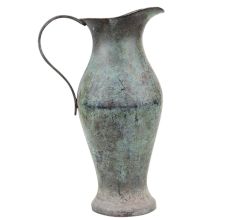 Old Brass Water Pot Pitcher with A Single Large Handle For Home Decoration