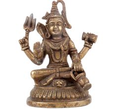 Handmade Brass Shiva Statue For Home Decoration