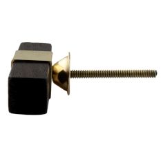 Antique T Bar Square Wooden Brass Knobs