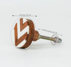 Zig Zag Wooden Cabinet Knobs
