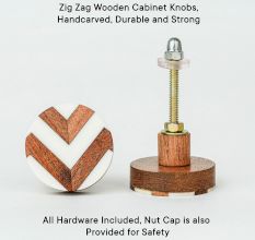 Zig Zag Wooden Cabinet Knobs