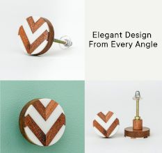 Zig Zag Wooden Cabinet Knobs
