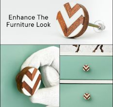 Zig Zag Wooden Cabinet Knobs