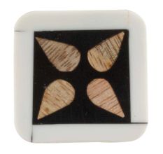 Black And White Flower Wood Drawer Knobs 