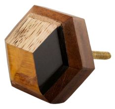 Hexagon Wooden Resin Cabinet knobs