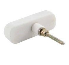 T Bar White Stone Gold Line Cabinet Knobs