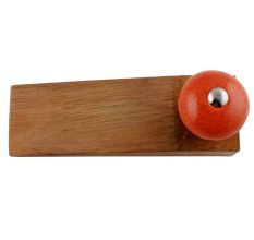 Orange Black Crackle Wooden Door Stopper
