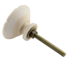 Cream Sunflower Bone Cabinet Knob