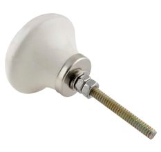 Solid Cream Floral Ceramic Cabinet Knobs