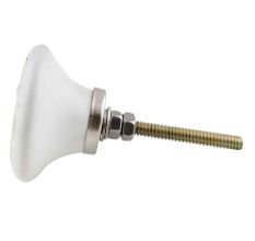 White Gold Floral Ceramic Dresser Knobs