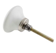 White Gold Floral Ceramic Dresser Knobs