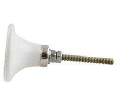 Brown Wheel Ceramic Dresser Knob in Silver Fitting