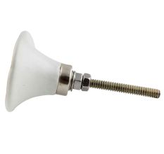 Sea Green Cut Ceramic Cabinet Knob in Silver Fitting