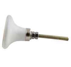 Sea Green Wheel Ceramic Dresser Knob in Silver Fitting