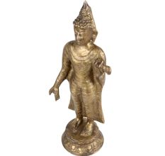 Brass Standing Buddha Statue