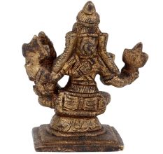 Brass Statue Of Narsimha Lakshmi Home Decoration