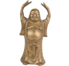 Brass Standing Laughing Buddha Statue