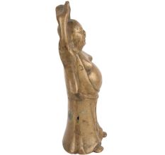 Brass Standing Laughing Buddha Statue
