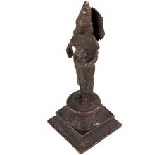 Brass Goddess Laxmi Statue Standing With Lotus Flower
