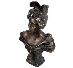 Brass European Lady Bust Statue