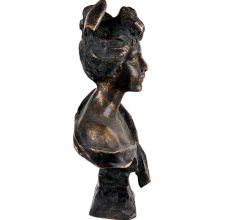 Brass European Lady Bust Statue