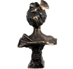 Brass European Lady Bust Statue