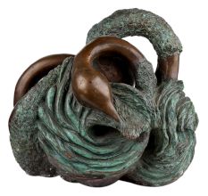 Brass European Birds Family Statue Home Decoration