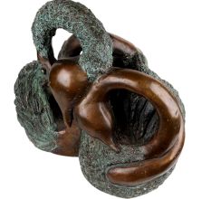 Brass European Birds Family Statue Home Decoration