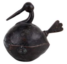 Old Brass Sitting Duck Statue For Home Decoration