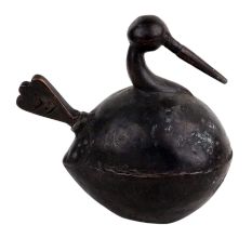Old Brass Sitting Duck Statue For Home Decoration
