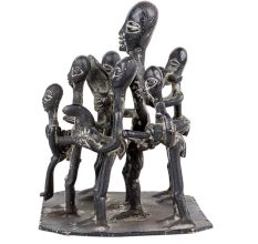 Brass Naga Tribal Family Statue Naga Art