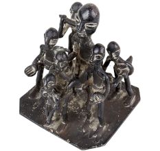 Brass Naga Tribal Family Statue Naga Art