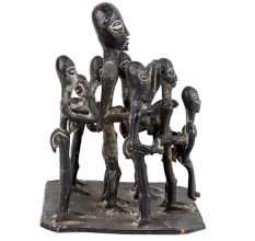 Brass Naga Tribal Family Statue Naga Art