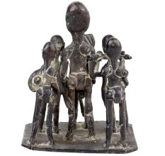 Brass Naga Tribal Family Statue Naga Art