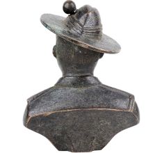 Brass Solider Bust With Uniform and Hat