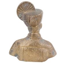 Handmade Brass Army Soldier Bust Home Decoration Statue