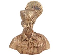 Brass Military Statues Sculpture Bust