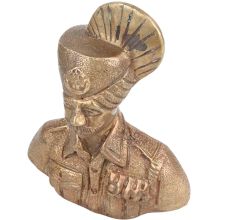 Brass Military Statues Sculpture Bust