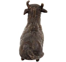 Tribal Brass Sitting Nandi Statue